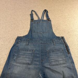Madewell Blue Denim Short Overalls - Large